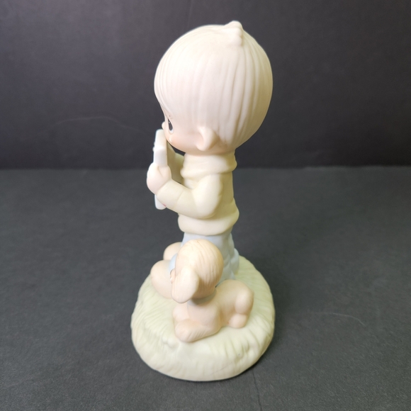 Vintage 1978 Precious Moments Figurine "God Understands" with Puppy E-1379/B - Picture 4 of 7